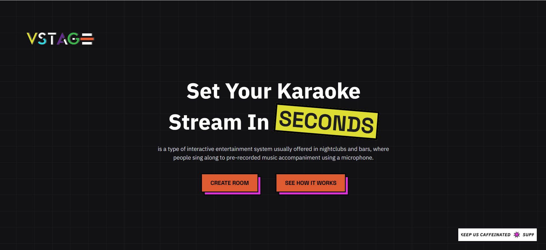 VStage website preview